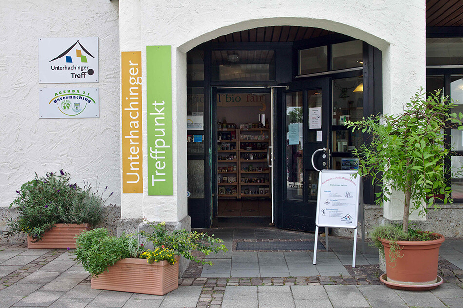 Treffpunkt Foto des Eingangs